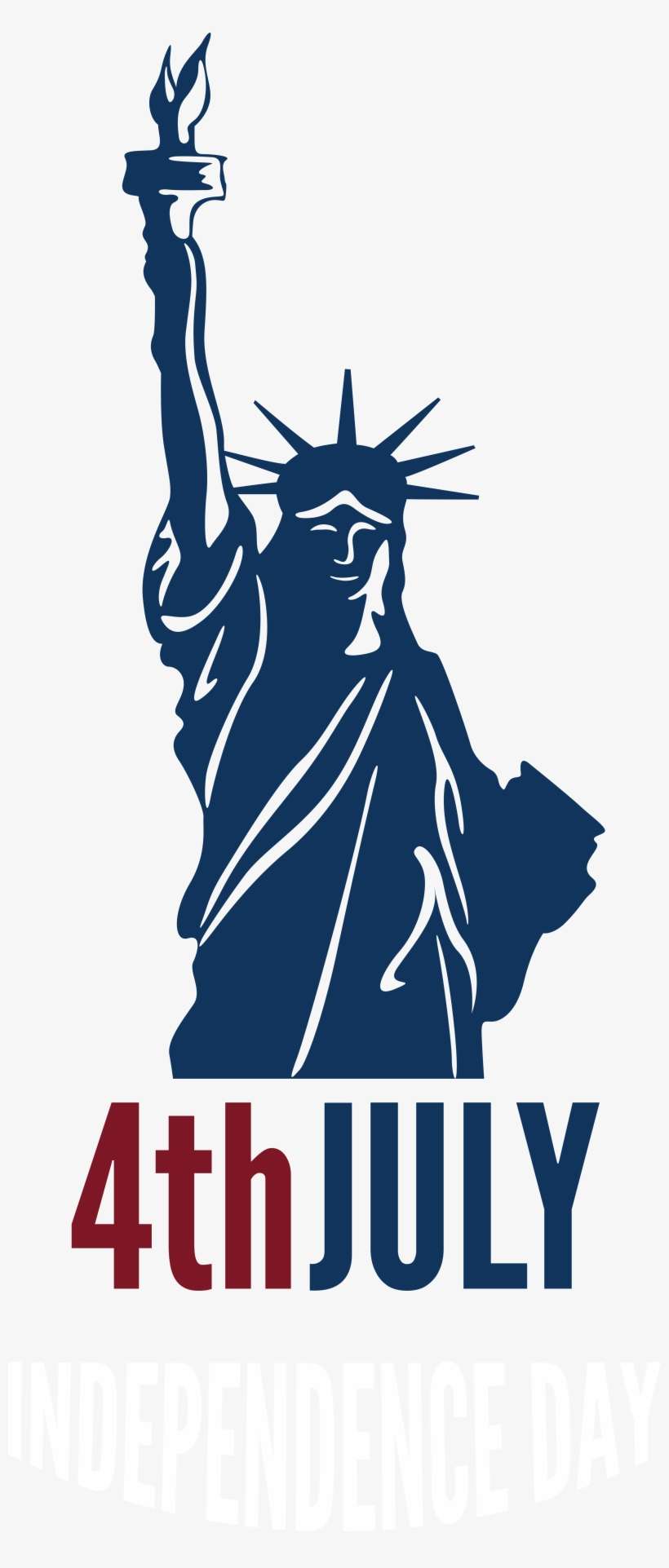 4th July Independence Day With Statue Of Liberty Png - Statue Of Liberty, transparent png download