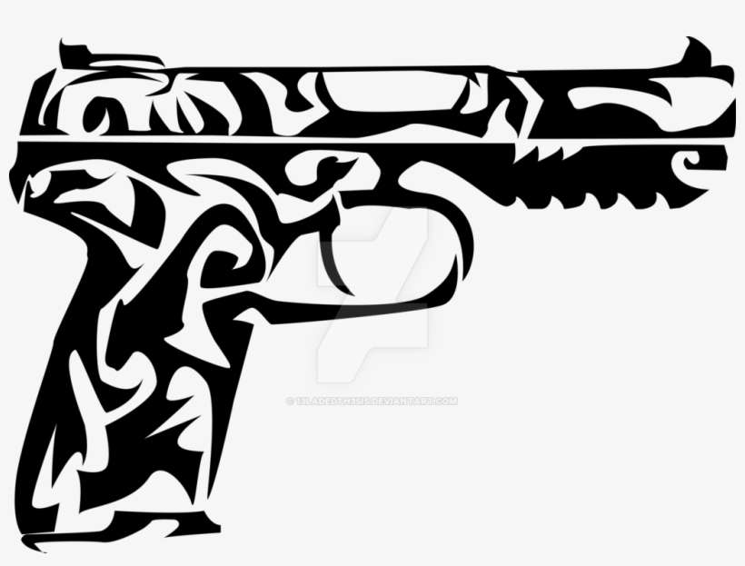 Baseball Scoreboard Clipart - Tribal Gun Drawings, transparent png download