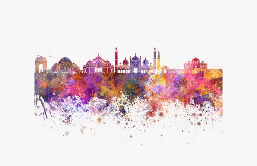 Click And Drag To Re-position The Image, If Desired - Painting Of Delhi, transparent png download