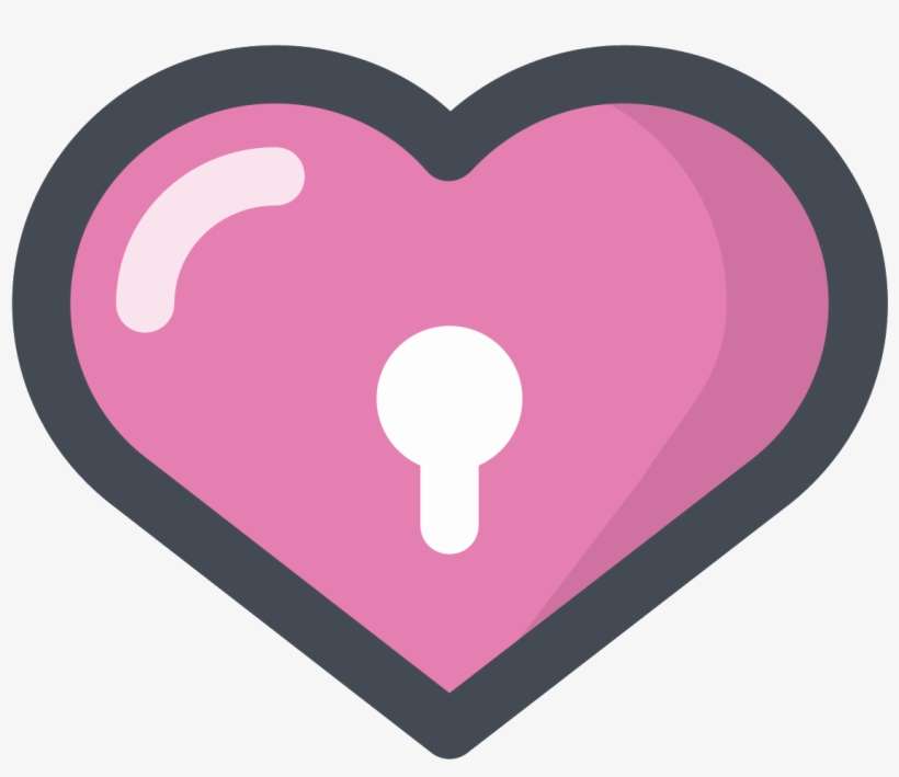 Key From Heart Icon - Pink Love Icon Png, transparent png download