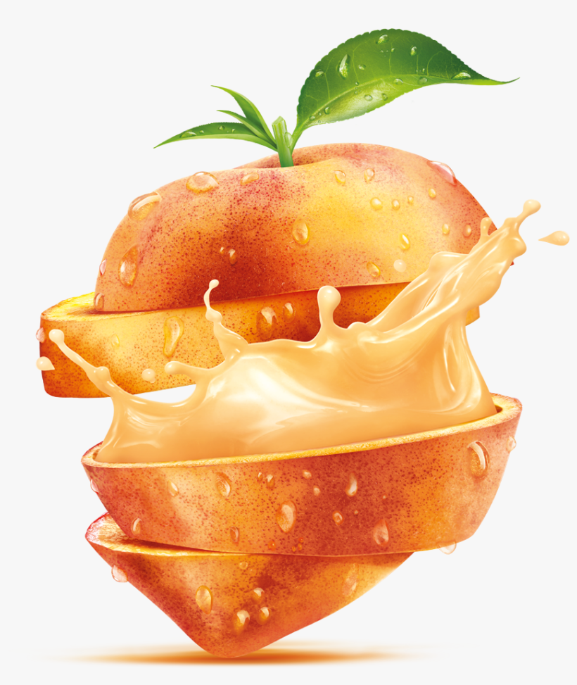 Peach Png Download Image - Mixed Fruit Juice Png, transparent png download
