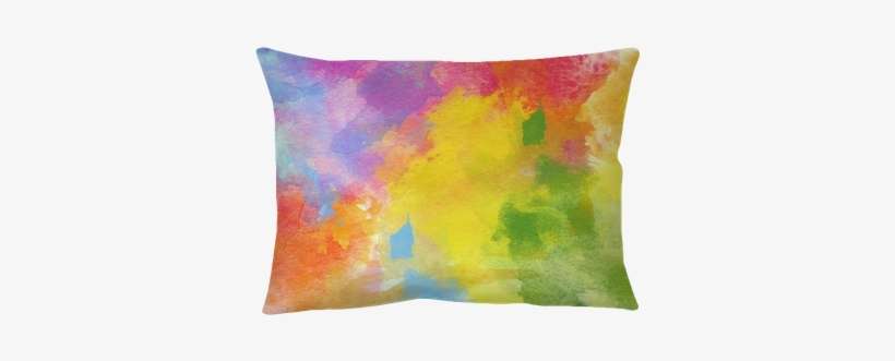 Colorful Watercolor Background - Cushion, transparent png download