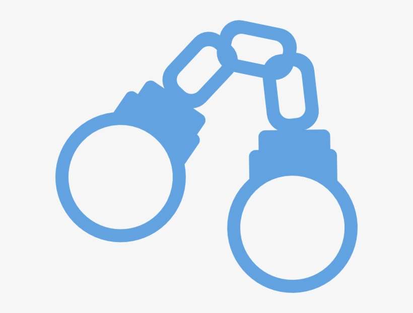 Handcuffs Light Blue Cartoon Closed Svg Clip Arts 600, transparent png download