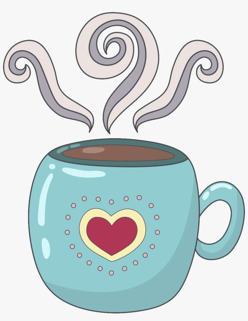 Hand Painted A Cup Of Hot Coffee Png Transparent - Portable Network Graphics, transparent png download