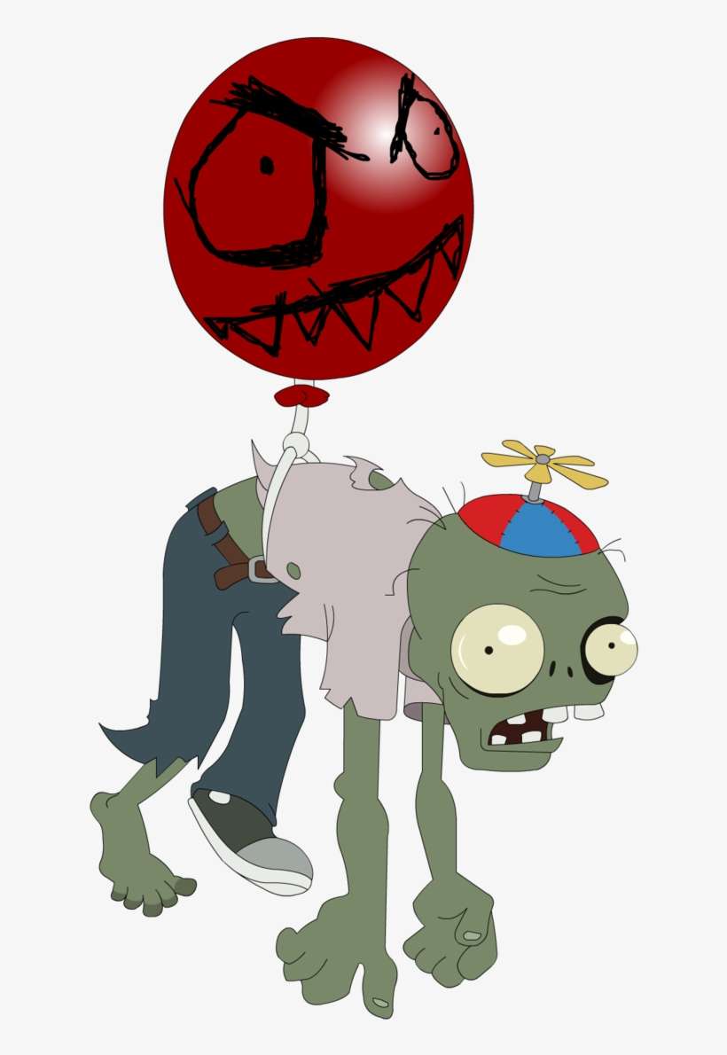 Plants Vs - Plants Vs Zombies Balloon Zombie, transparent png download