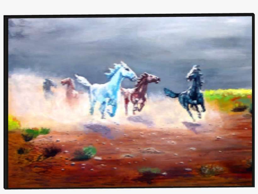 Large Zoo Mural 16 - Wild Horses, transparent png download