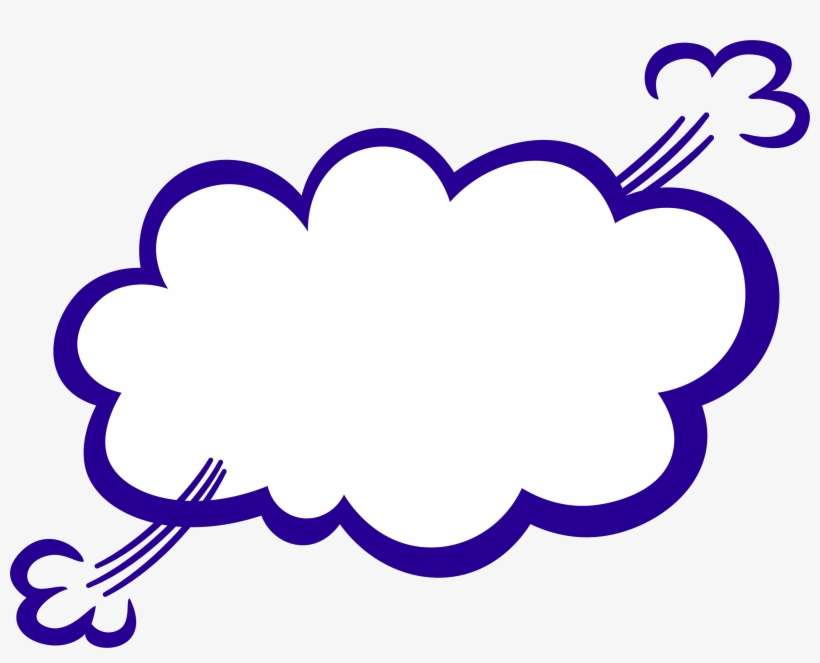 Indıgo Empty Comic Bubbles Rain Clipart Png Image Download, transparent png download