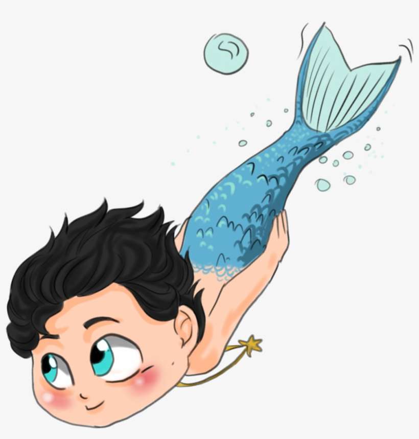 Hannibal Mermaid Au - Mermaid Boy Clipart, transparent png download