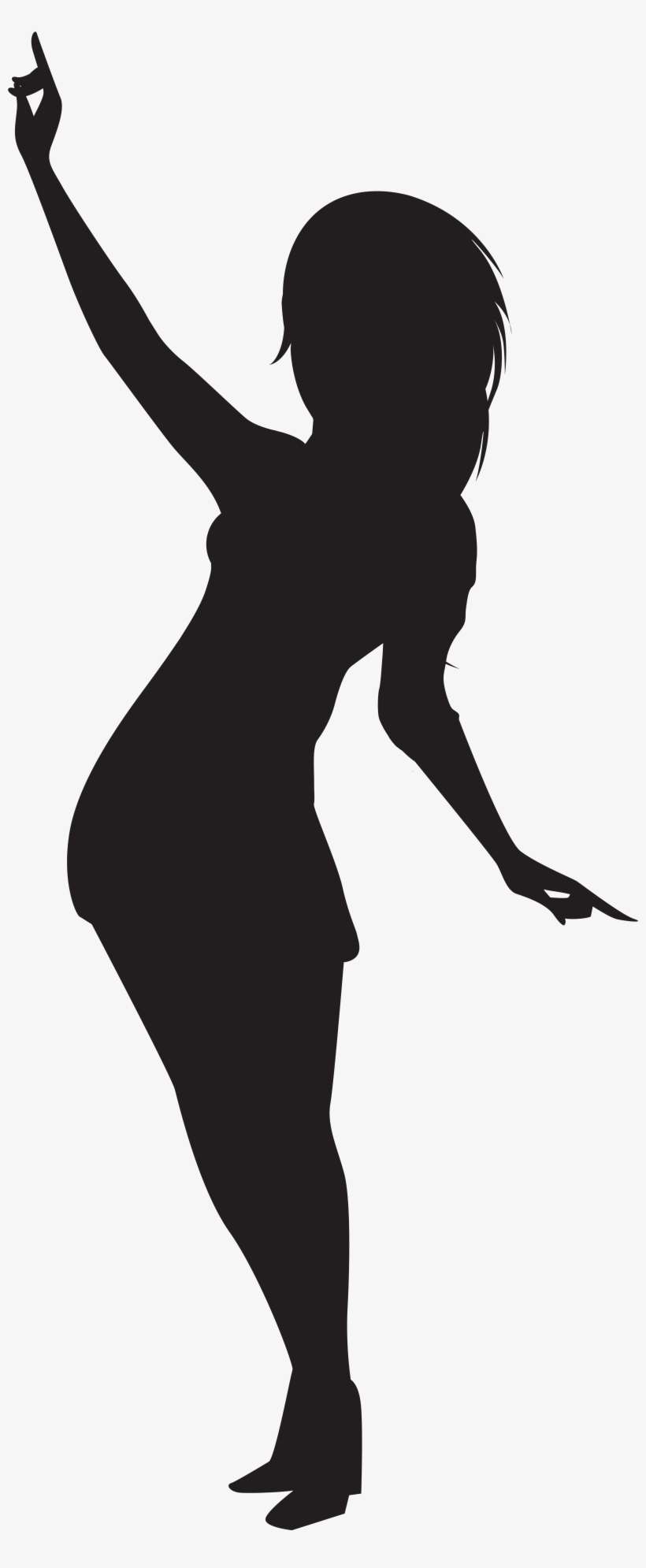 Dancing Girl Clip Art - Girl Silhouette Png, transparent png download