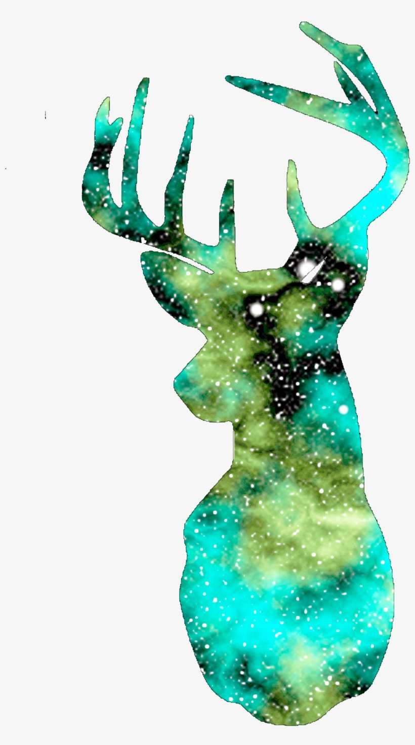 Turquoise Deer Head Shirt - Deer Head Png Galaxy, transparent png download