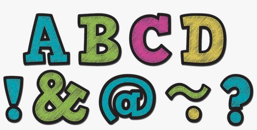 Tcr77190 Chalkboard Brights Bold Block 2" Magnetic - Teacher Created Resources 2; Bold Block Magnet Letters,, transparent png download