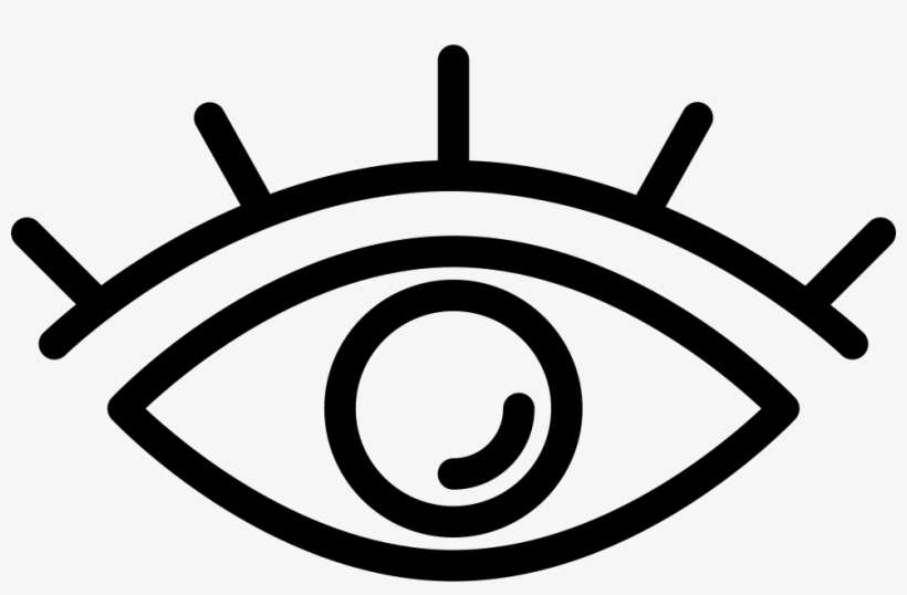 Eye Outline With Lashes Svg Png Icon Free Download - Eye Icon Png, transparent png download