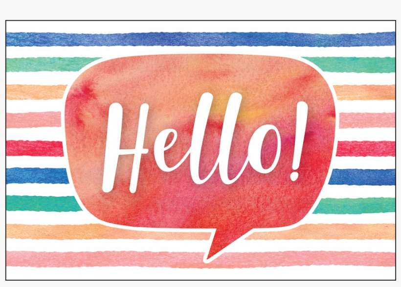 Tcr4764 Watercolor Hello Postcards Image - Hello Postcards, transparent png download