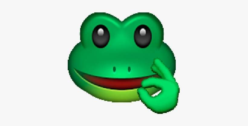 Frog Green Frog Amphibian Vertebrate Tree Frog Cartoon - Frog Emoji Png, transparent png download