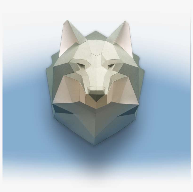 Download Link For Wolf's Head 2d Template Here - Wolf, transparent png download