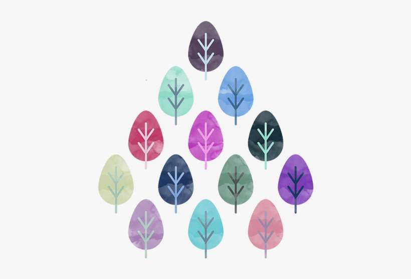 Click And Drag To Re-position The Image, If Desired - Watercolor Forest Pattern Wall Tapestry - Small: 51", transparent png download