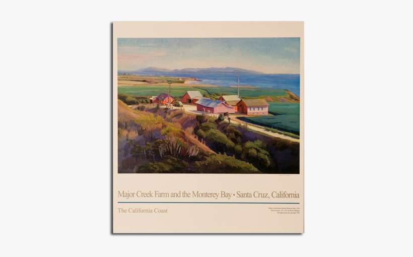 Major Creek Farm And The Monterey Bay - Painting, transparent png download