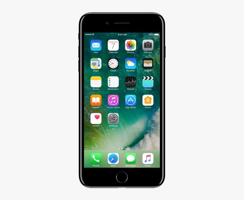 Apple Iphone 7 Plus - Apple Iphone 7 Plus 128gb Jet Black Mobile Phone, transparent png download