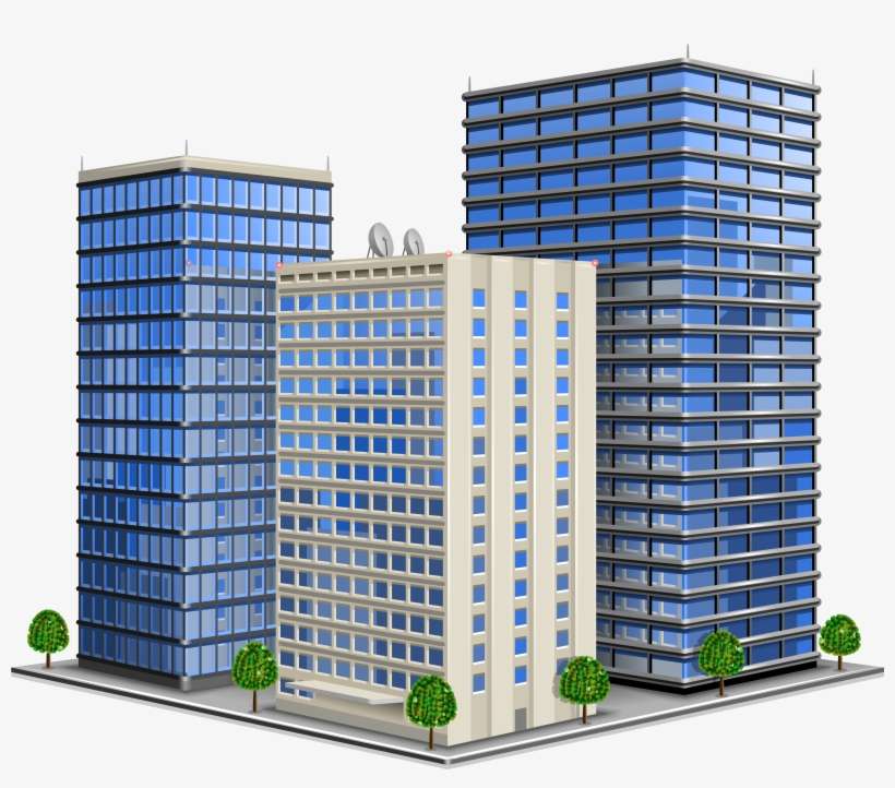Business Real Estate Organization Service Company - Office Building Vector, transparent png download