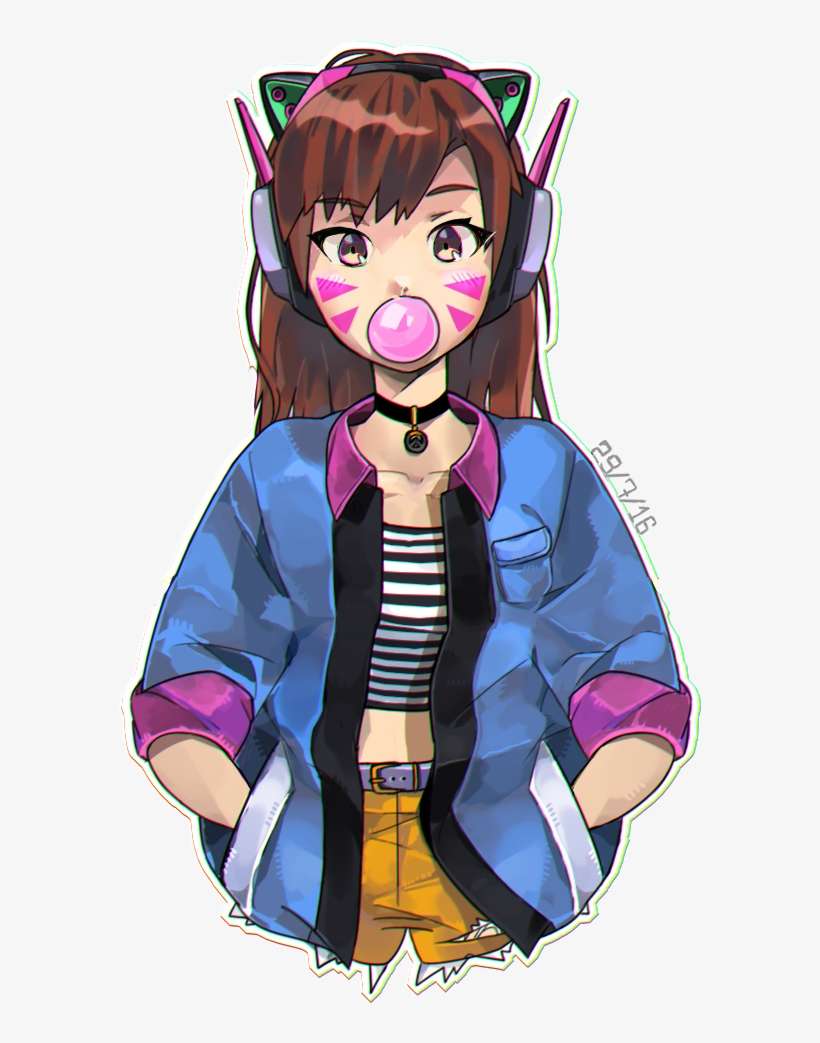 Bubblegum D Va Pinterest - Overwatch D Va Png, transparent png download
