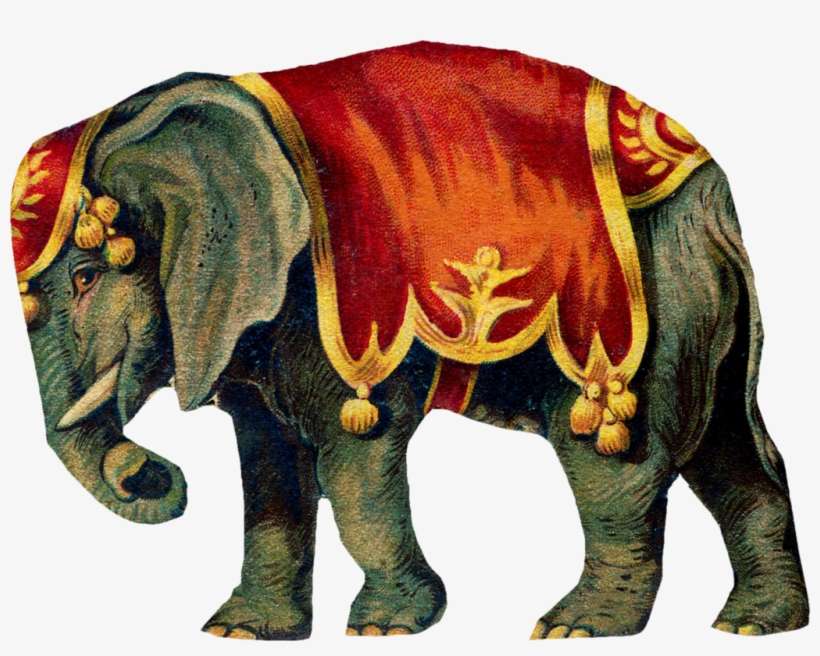 Riverrose Greatestshow Elephant - Vintage Circus Clipart Free, transparent png download