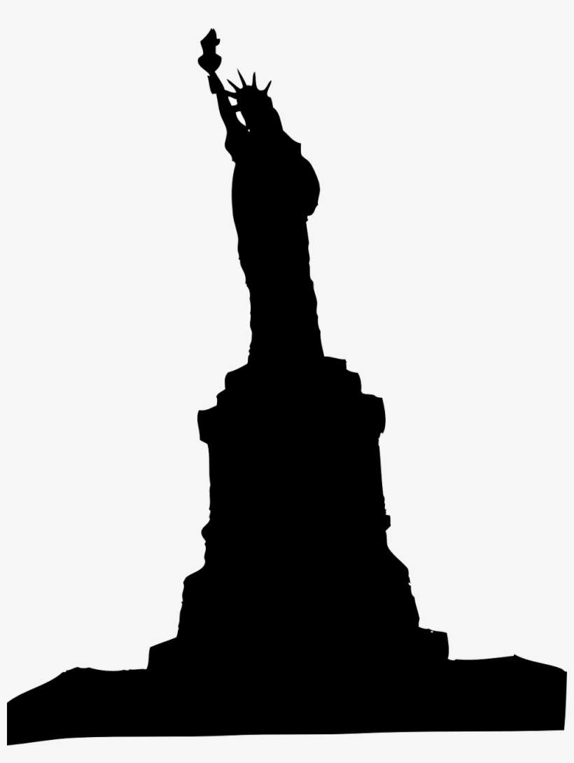 Statue Of Liberty Silhouette Png, transparent png download