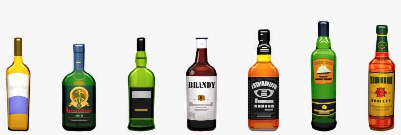 Alcohol, Bottles, Whiskey, Wine, Scotch - Alcoholic Drink, transparent png download