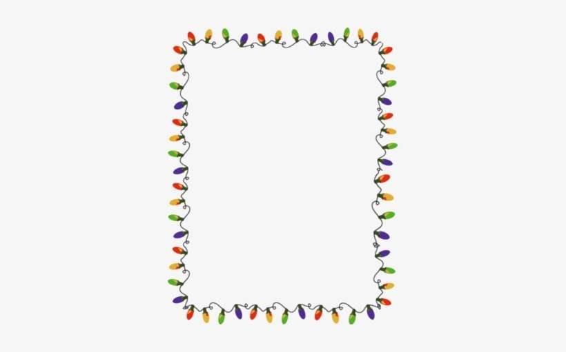Christmas Light Merry And Happy New Year - Christmas Light Border Png, transparent png download