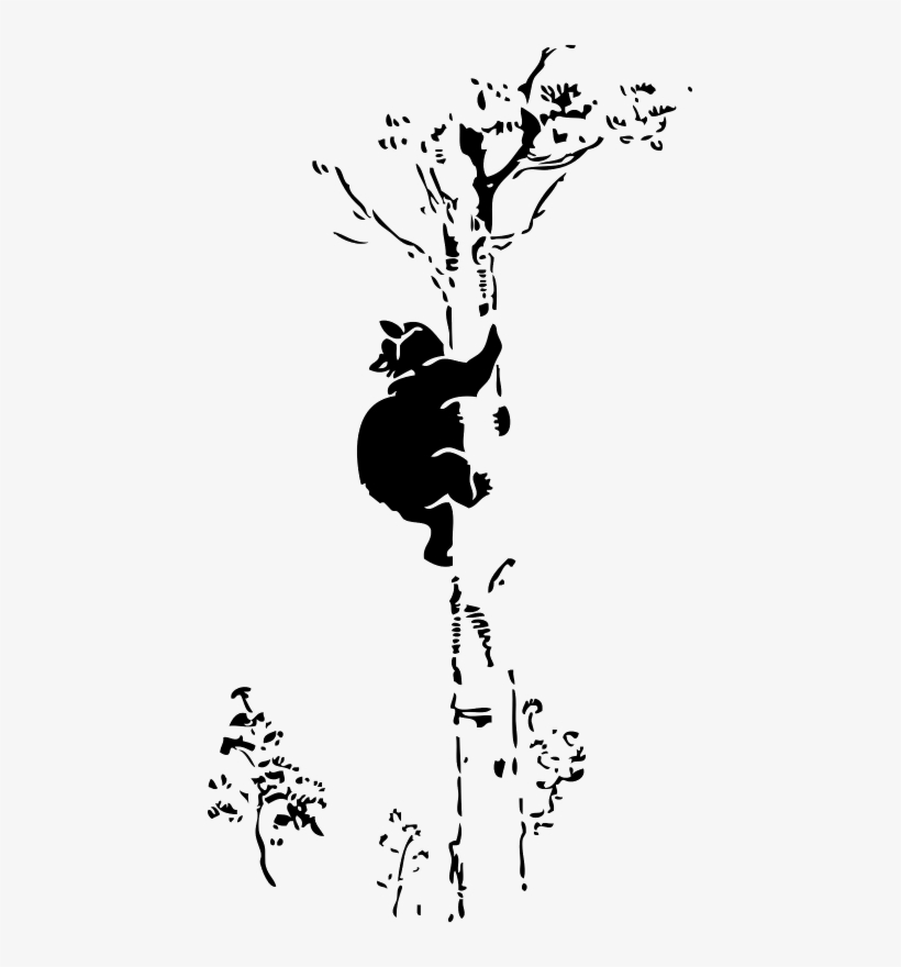 The Bear Is On The Tree - Bear In A Tree Clip Art, transparent png download