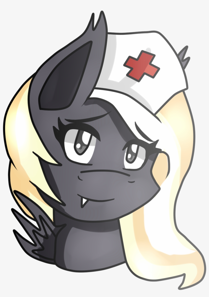 Blairchan231, Bat Pony, Female, Hat, Nurse, Nurse Hat, - Cartoon, transparent png download