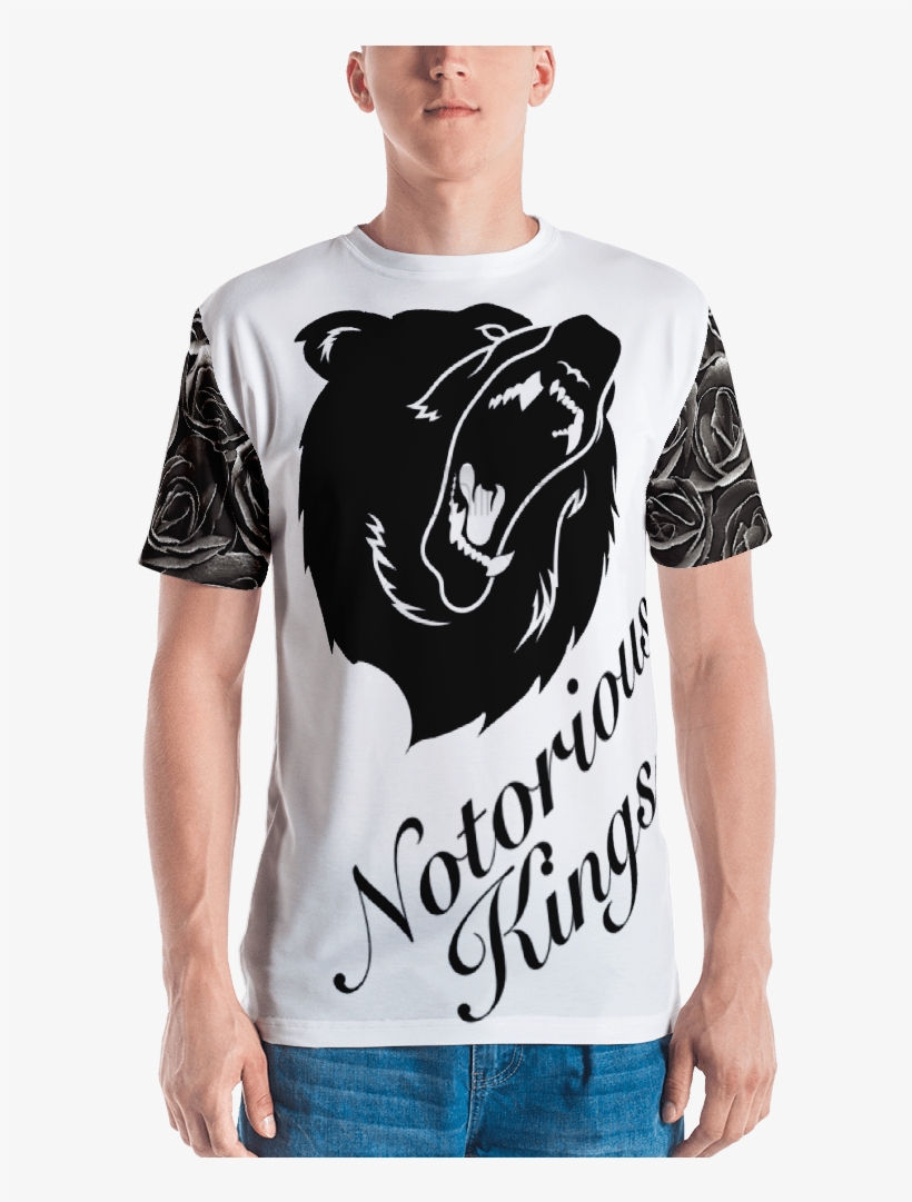 T Shirt Floral Sleeve Mens, transparent png download
