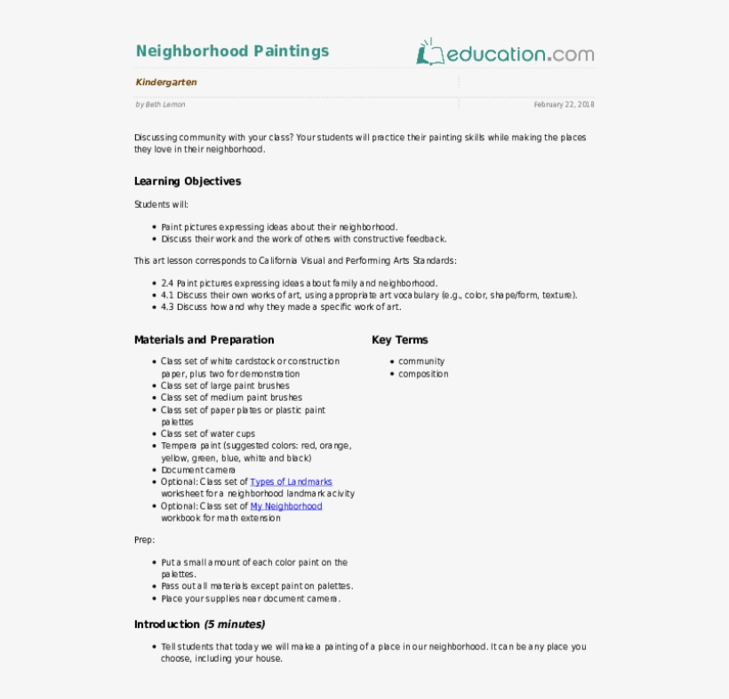 Neighbourhood Paintings - Experiment Using The Scientific Method For Grade K, transparent png download