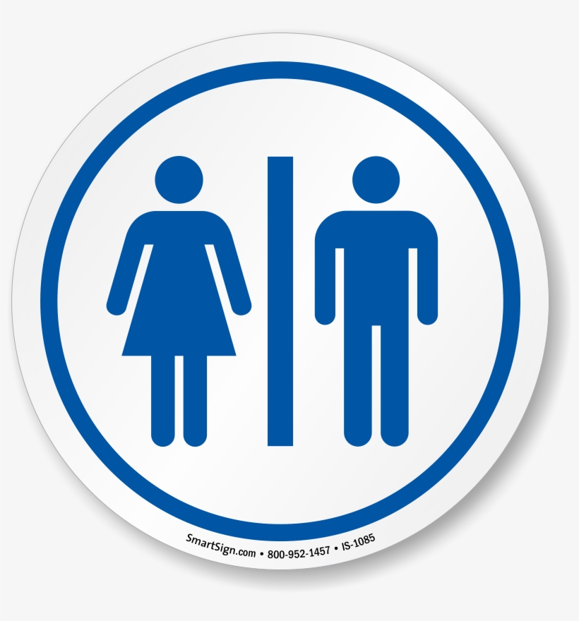 Restrooms Symbol Iso Circle Sign - Flush Toilet Sign, transparent png download