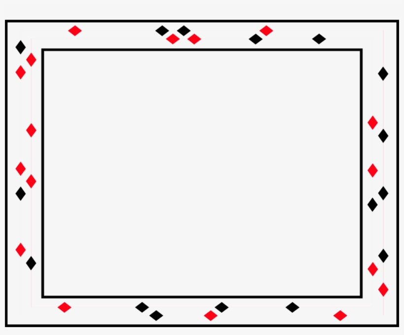 Free Stock Photo Illustration Of A Blank - Red Black And White Border, transparent png download