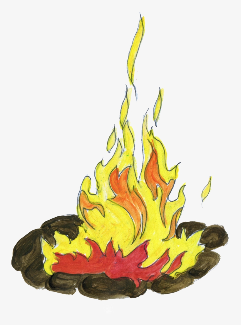 Fire Place Drawing At Getdrawings - Transparent Flame Drawing Png, transparent png download