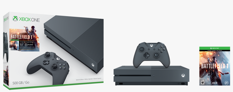 The Limited Edition Storm Grey Xbox One S Is Available - Xbox One S Bf1 Bundle, transparent png download