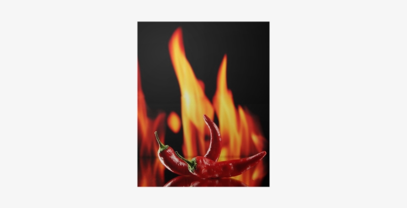 Royalty Free Library Red Hot Peppers On Background - Fire, transparent png download