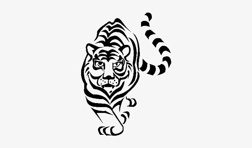 Tiger Silhouette Png - Thai Silk Picture Painting Handmade Tiger, transparent png download