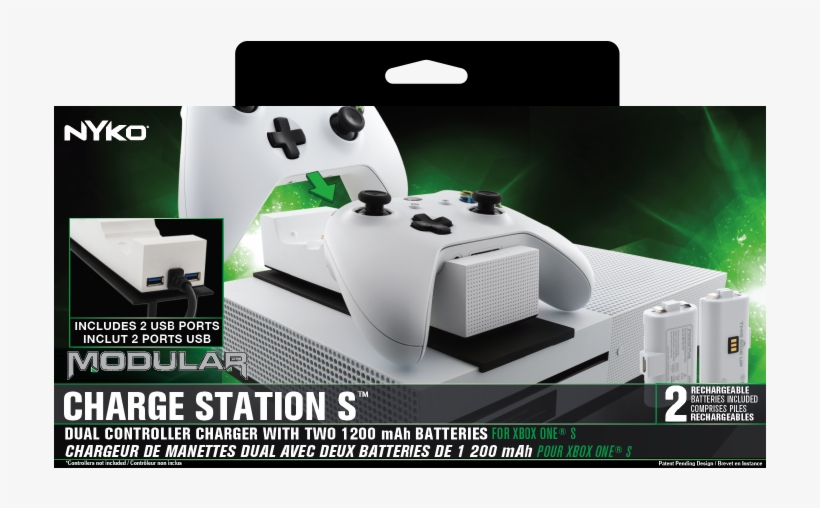 Modular Charge Station S For Xbox One® S - Nyko Xbox One S Modular Charge Station (xbox One), transparent png download