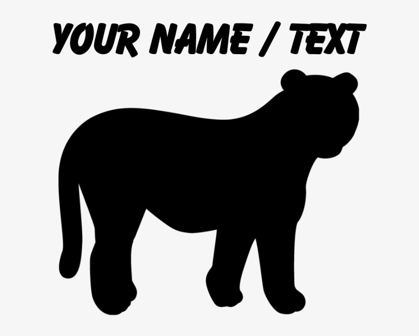 Custom Tiger Cub Silhouette Drinking Glass - Custom Firefighter Symbol Sticker, transparent png download