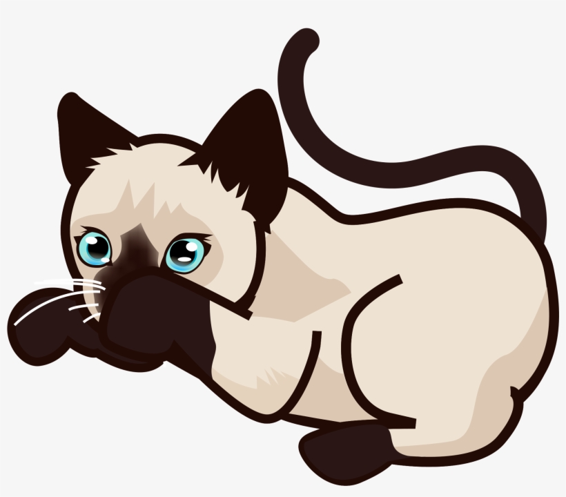Best Cat Ever Images - Siamese Cat Cartoon Png, transparent png download