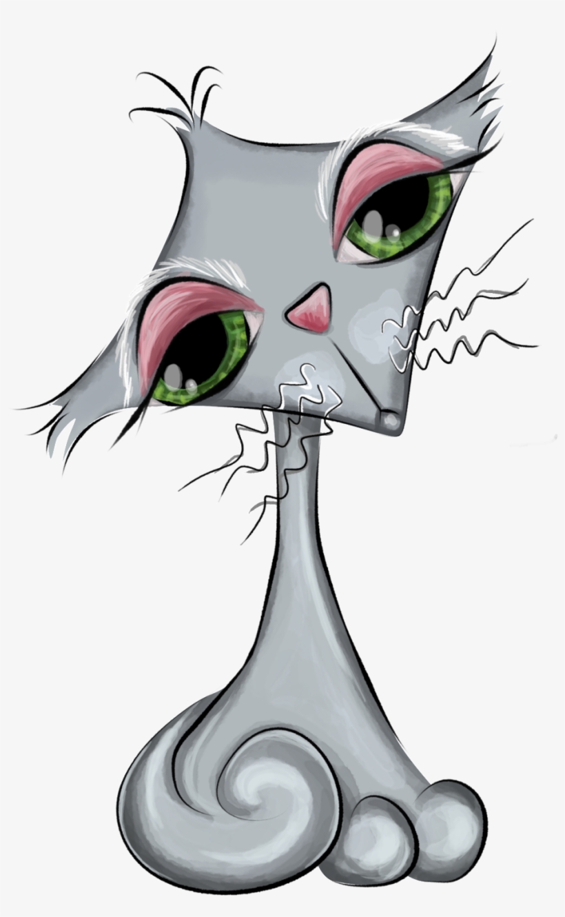 Gray Watercolor Hand Painted Cat Transparent - Portable Network Graphics, transparent png download