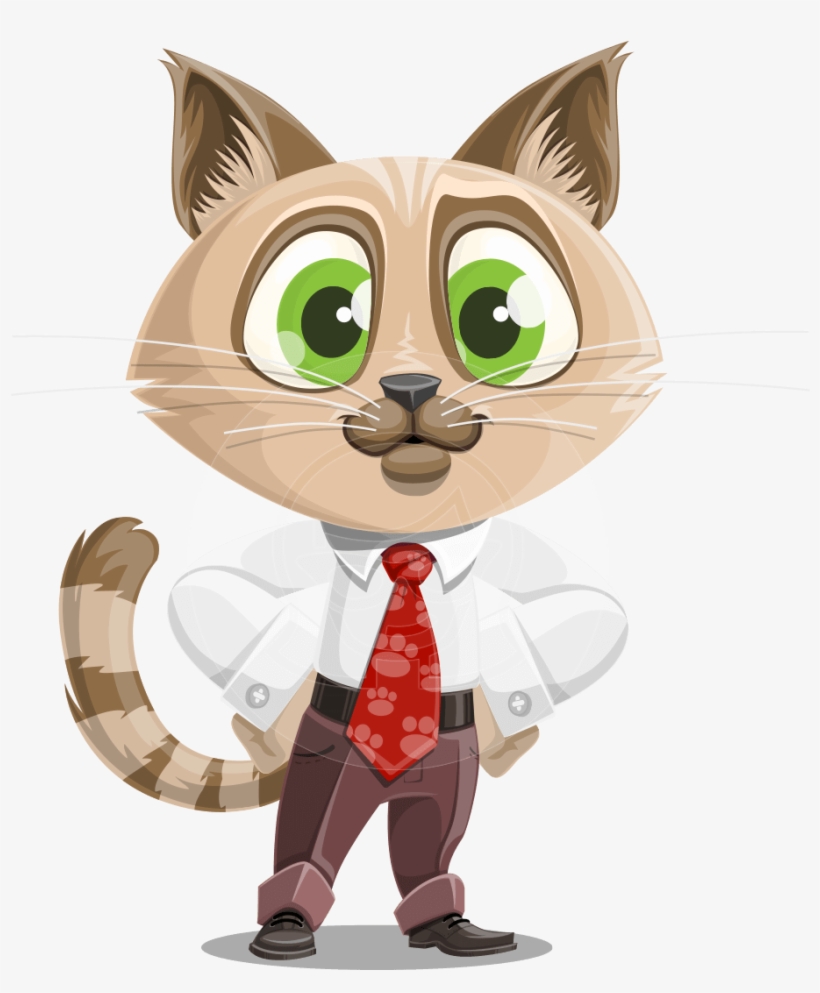 Png Black And White Stock Tom Catson Character Graphicmama - Cartoon Animal With Shirt, transparent png download
