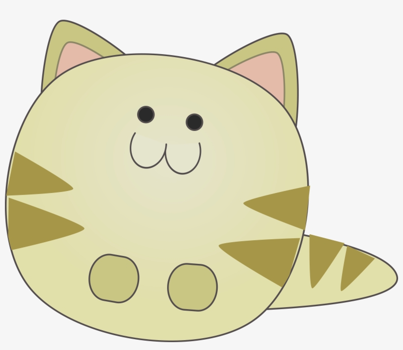 Big Image - Cat Cute Cartoon, transparent png download