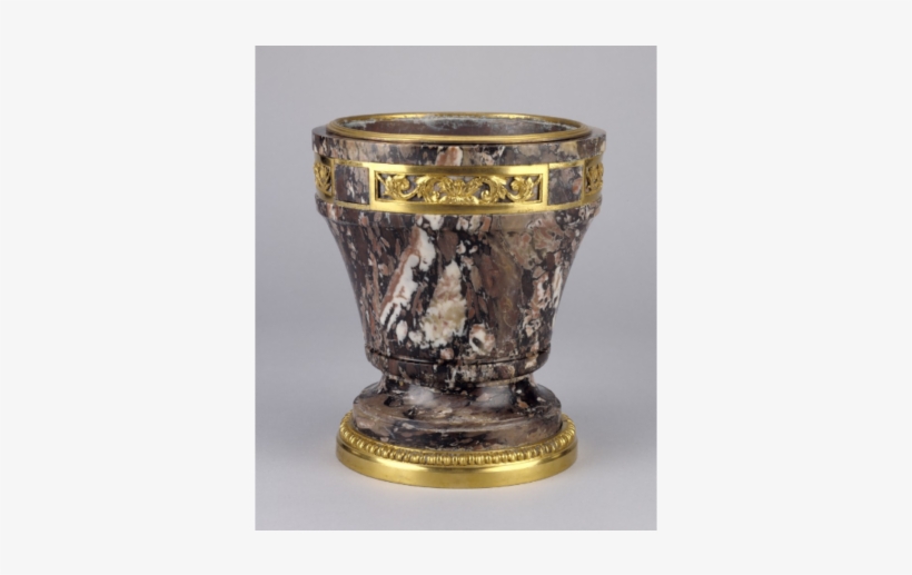 Marble Vase With Bronze Mounts On Rim And Base - Pair Of Vases (jardinières), transparent png download