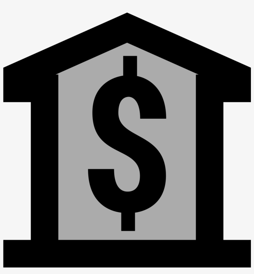 Clip Art Download Bank Vector Sign - Icon, transparent png download