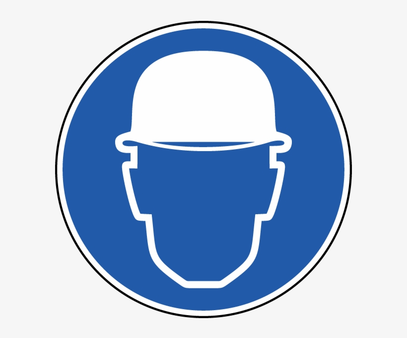 Wear Hard Hat Label - Accident, transparent png download