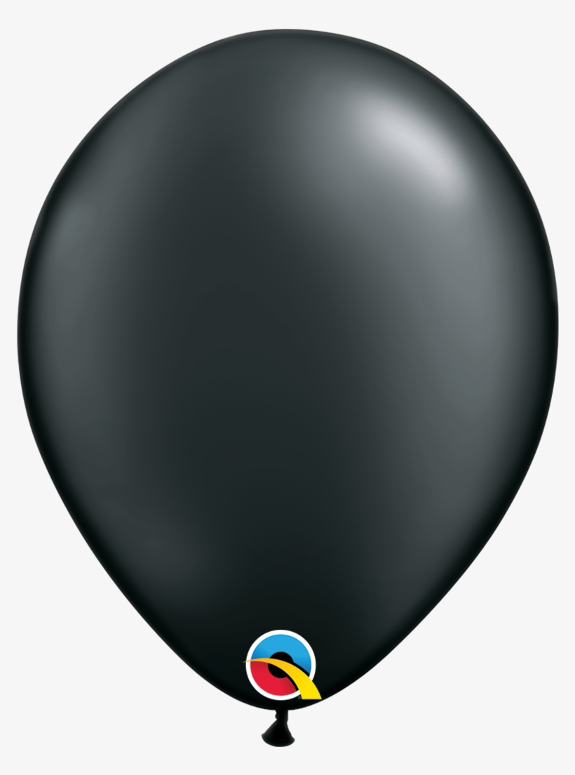 Pearl Onyx Black 11" Balloons - Qualatex 11" - Christmas Trees, Stars & Swirls, transparent png download
