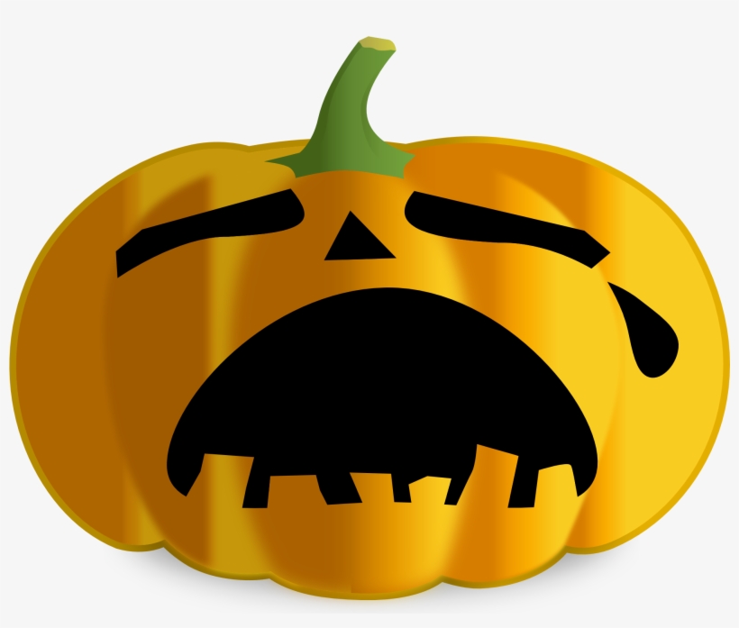 Sad Jack O Lantern Face, transparent png download