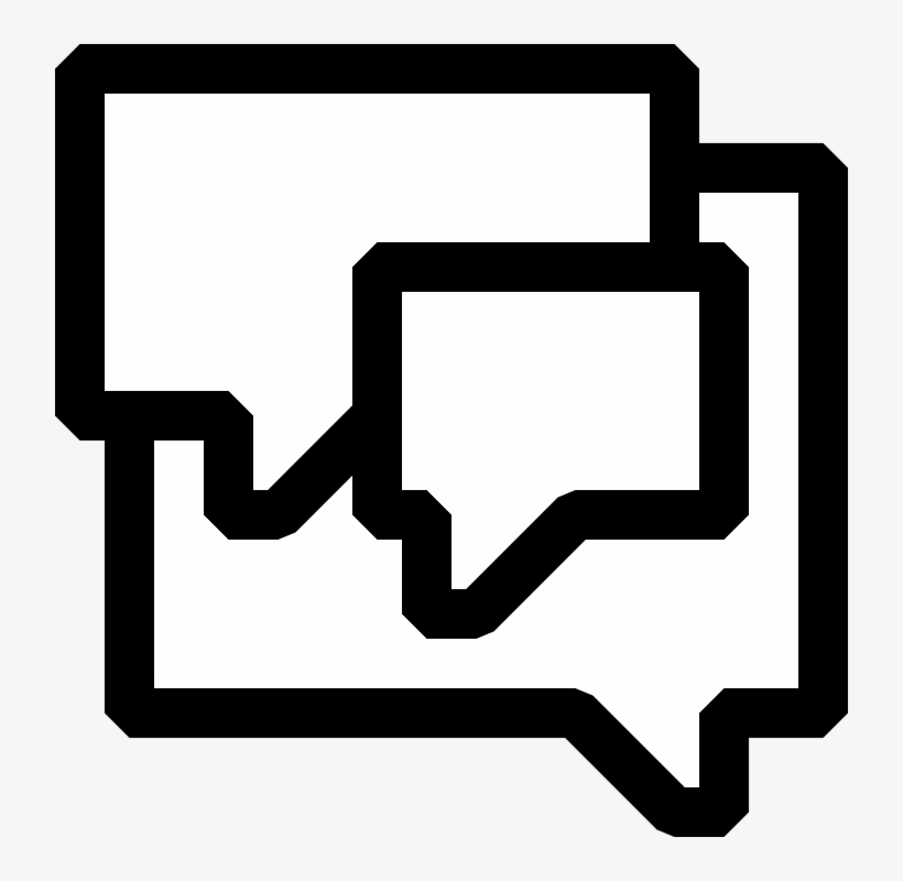 Black, Icon, Outline, White, Text, Balloons, Balloon - Forum Icon Black And White, transparent png download
